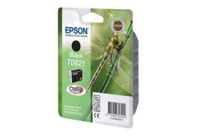 Epson Stylus Photo T1121 Black Standard Ink Cartridge - Dragonfly -  R270 / R290 / R295 / R390 / RX590 / RX610 / RX615 / RX690 / T50 / T59 / TX650 / TX659 / TX700W / TX710W / TX800FW